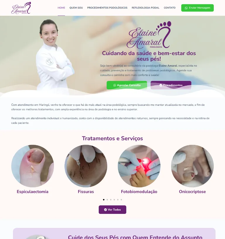 Podologista Elaine Amaral